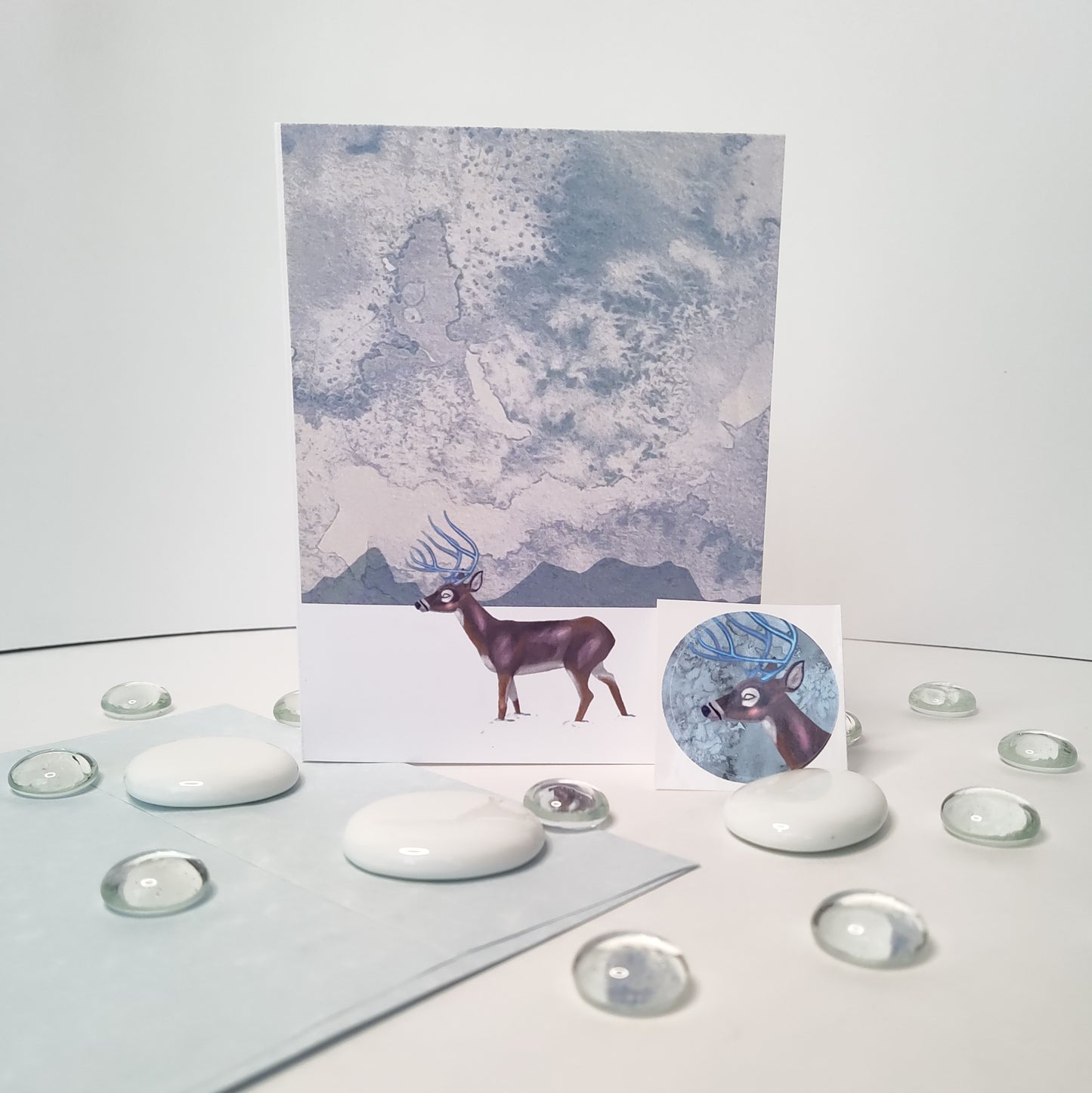 Snow Deer Single Card